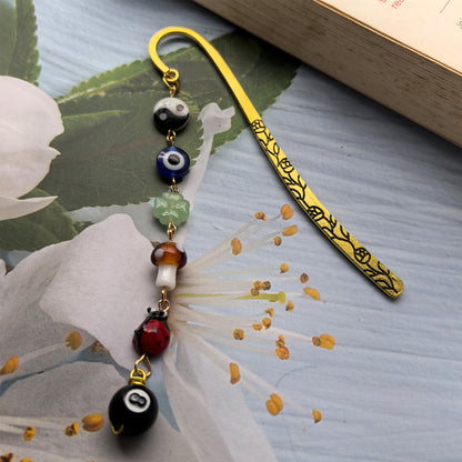 CharmTales - Tiger Eye & Mushroom Bookmark