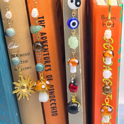 CharmTales - Tiger Eye & Mushroom Bookmark