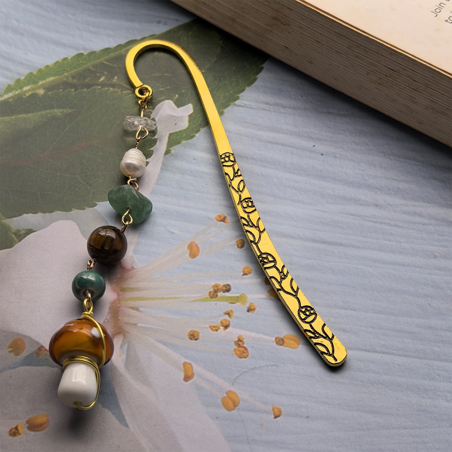 CharmTales - Tiger Eye & Mushroom Bookmark